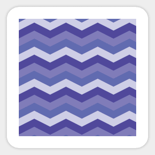 Very peri chevron zigzag pattern Sticker